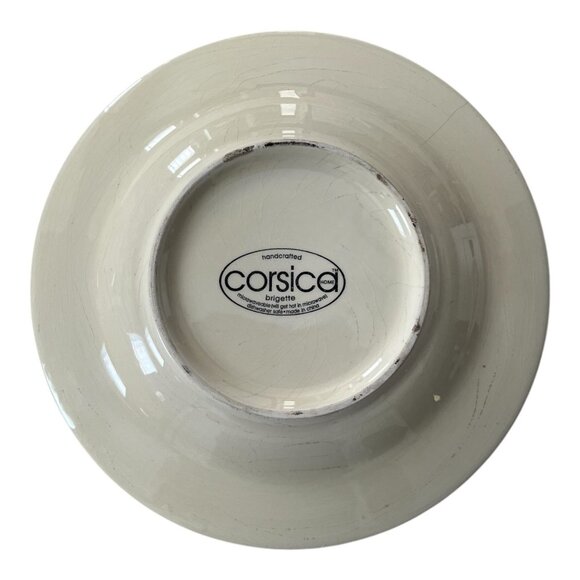 VTG Corsica Home Brigette Handcrafted Rimmed Soup / Pasta Bowls Set of 2 - Picture 4 of 5